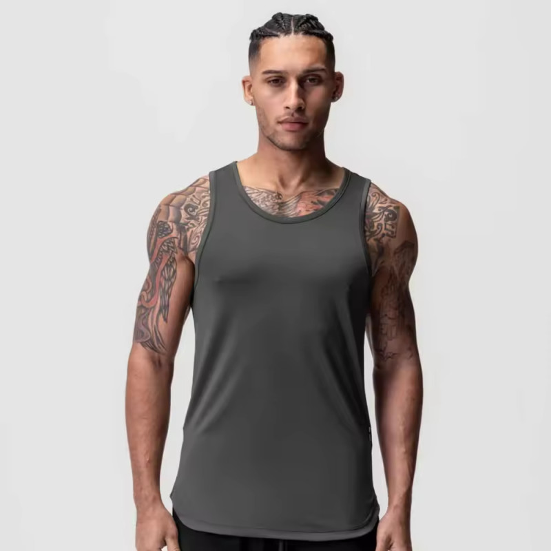 Custom Men's Cotton Tank Top Manufacturers丨 Gym Compression Athletic Stringer factory - 图片 4