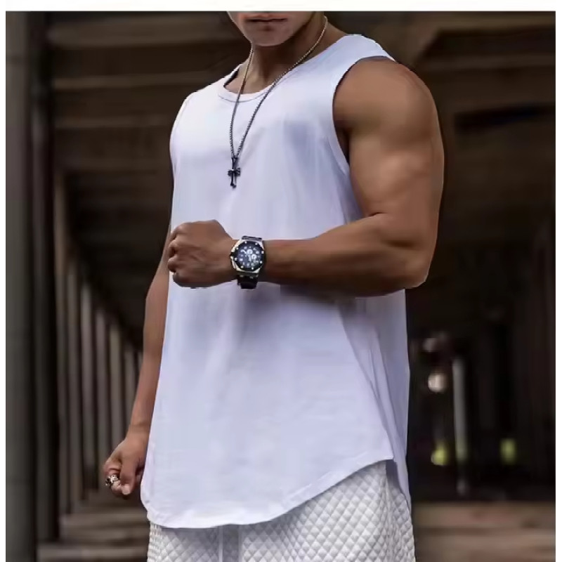 Custom Men's Cotton Sleeveless Tank Top Manufacturers丨 Gym Compression Blank Tank Top factory - 图片 5