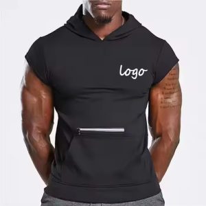 Custom Hooded Tank Top With Zipper Pocket Manufacturers丨 Quick Dry Blank Tank Top factory