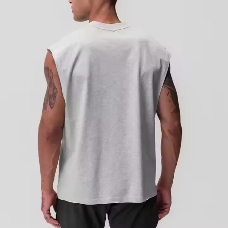 Custom Sleeveless Deep Arm Hole Muscle Tank Tops Manufacturers丨 Gym Bodybuilding Tank Top factory - 图片 2
