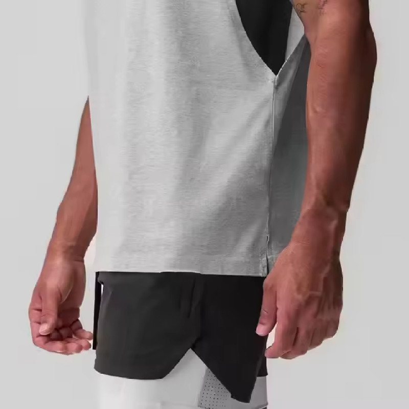 Custom Sleeveless Deep Arm Hole Muscle Tank Tops Manufacturers丨 Gym Bodybuilding Tank Top factory - 图片 3