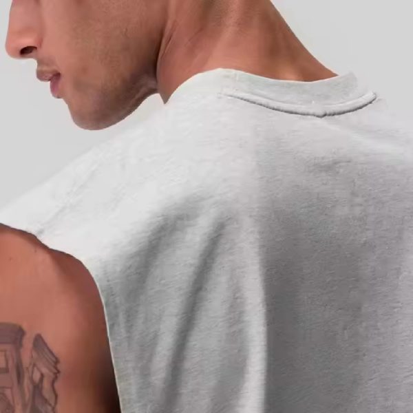 Custom Sleeveless Deep Arm Hole Muscle Tank Tops Manufacturers丨 Gym Bodybuilding Tank Top factory - 图片 4