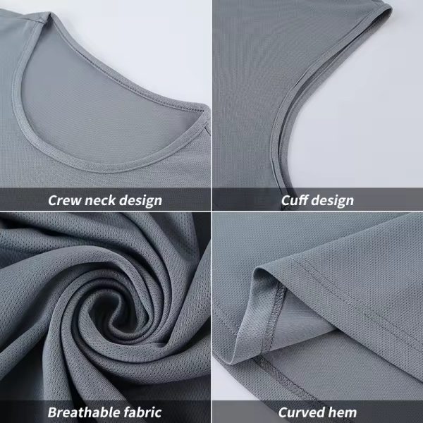 Custom Gym Tank Top Men Running Singlet Manufacturers丨 Polyester Gym Workout Tank Tops factory - 图片 5