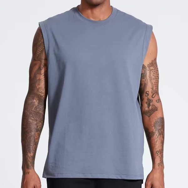 Custom Crewneck Sleeveless Running Tank Top Manufacturers丨 Training Printed Gym Tank Tops factory - 图片 2