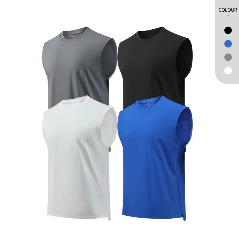 Custom Crewneck Sleeveless Running Tank Top Manufacturers丨 Training Printed Gym Tank Tops factory - 图片 5