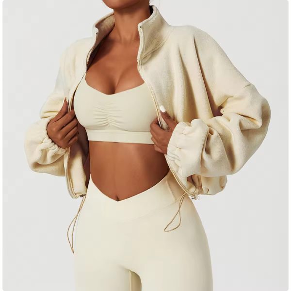 Custom Women Oversize Loose Polar Fleece Jacket Manufacturer | Custom Zipper up Hoodie suppliers - 图片 4
