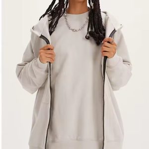 Custom Women Oversized Zip up hoodie Manufacturer | Fleece Cotton Blank hoodie suppliers