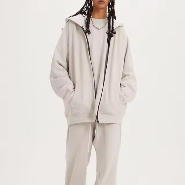 Custom Women Oversized Zip up hoodie Manufacturer | Fleece Cotton Blank hoodie suppliers - 图片 2
