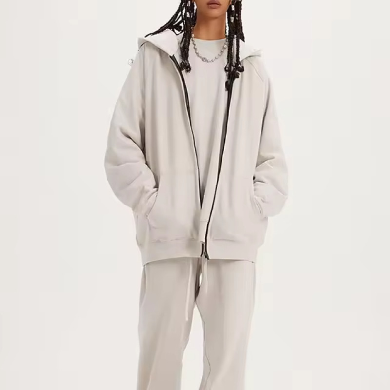Custom Women Oversized Zip up hoodie Manufacturer | Fleece Cotton Blank hoodie suppliers - 图片 2
