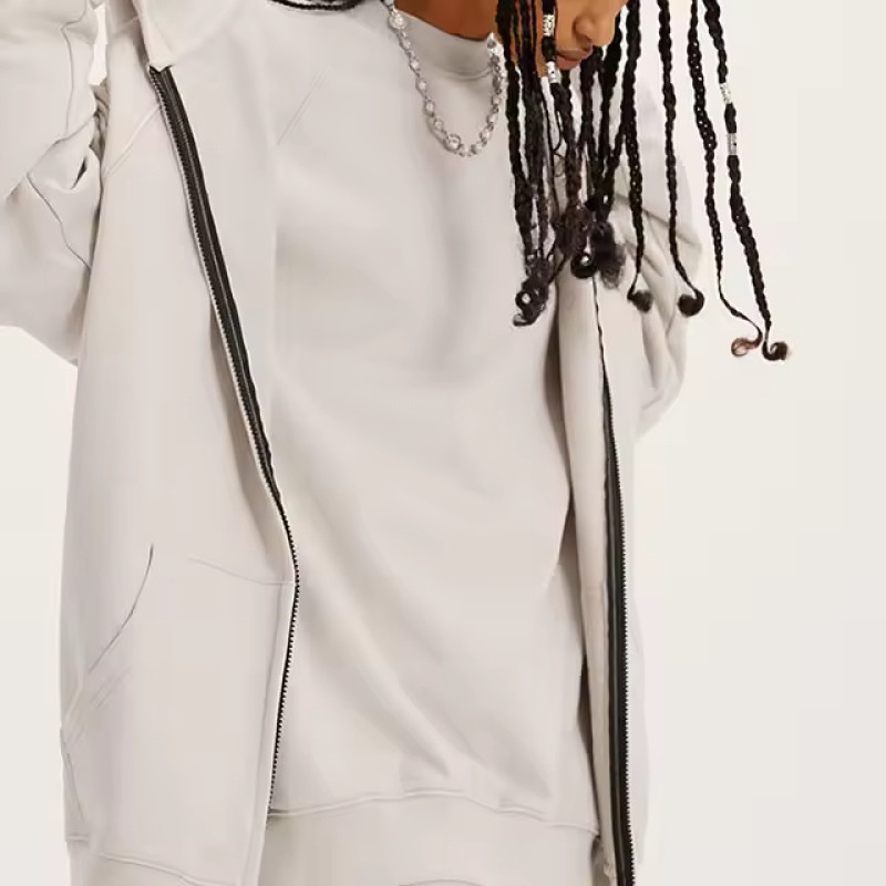 Custom Women Oversized Zip up hoodie Manufacturer | Fleece Cotton Blank hoodie suppliers - 图片 5
