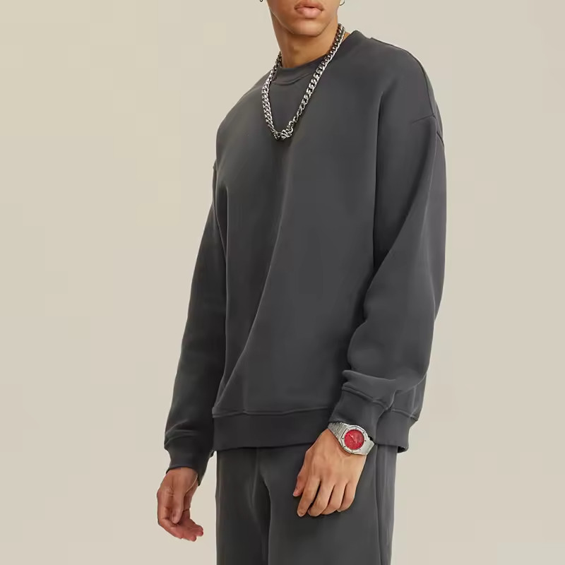 Custom Fleece Crewneck Men's Sweatshirt manufacturer | Oversized Heavyweight Blank Sweatshirt manufacturer - 图片 4