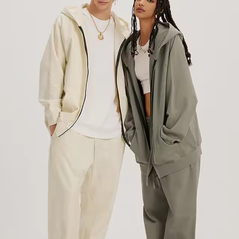 Custom Men's Zip up Hoodies manufacturer | Oversized Print Logo Jackets hoodie manufacturer - 图片 4