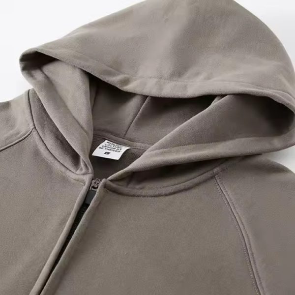 Custom Men's Zip up Hoodies manufacturer | Oversized Print Logo Jackets hoodie manufacturer - 图片 5