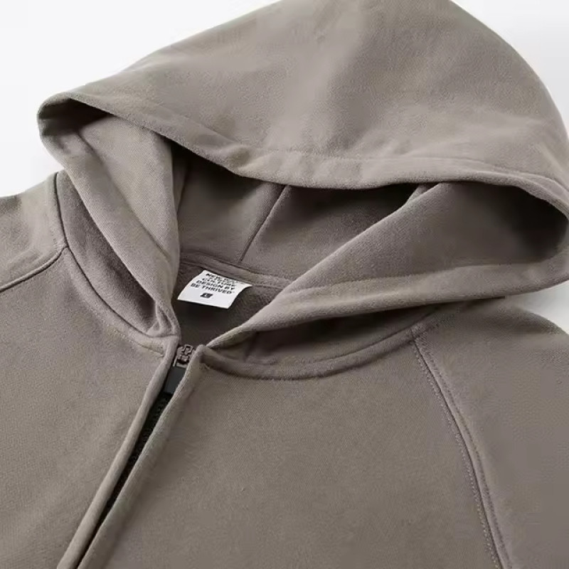 Custom Men's Zip up Hoodies manufacturer | Oversized Print Logo Jackets hoodie manufacturer - 图片 5