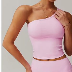 Comfort Asymmetric Tank Tops Manufacturer | Custom Quick Dry Running Fitness Sports Top factory