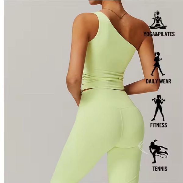 Comfort Asymmetric Tank Tops Manufacturer | Custom Quick Dry Running Fitness Sports Top factory - 图片 2