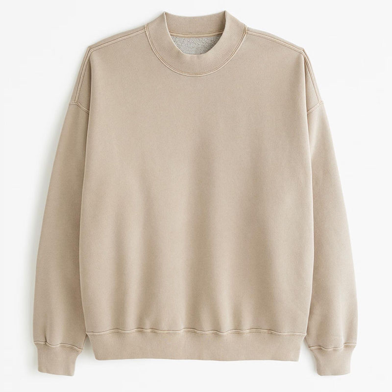 fitting Custom Mock Neck Men's Sweatshirt Manufacturer | Cotton Crewneck men's hoodies & sweatshirts - 图片 3
