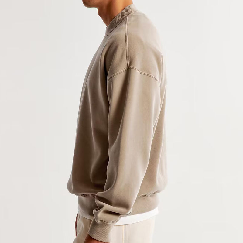 fitting Custom Mock Neck Men's Sweatshirt Manufacturer | Cotton Crewneck men's hoodies & sweatshirts - 图片 5