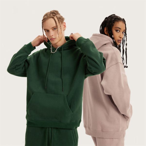 plus size fleece Hoodie Manufacturer | Cotton oversized pullover Drop Shoulder Hoodies - 图片 2