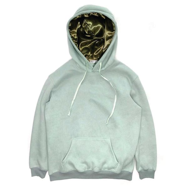 Satin Lined Men Hoodie Manufacturer | Luxury High Quality Pink Silk Long Sleeve Cotton Pullover Hoodies