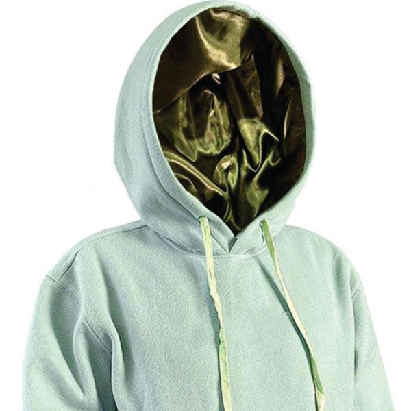 Satin Lined Men Hoodie Manufacturer | Luxury High Quality Pink Silk Long Sleeve Cotton Pullover Hoodies - 图片 4