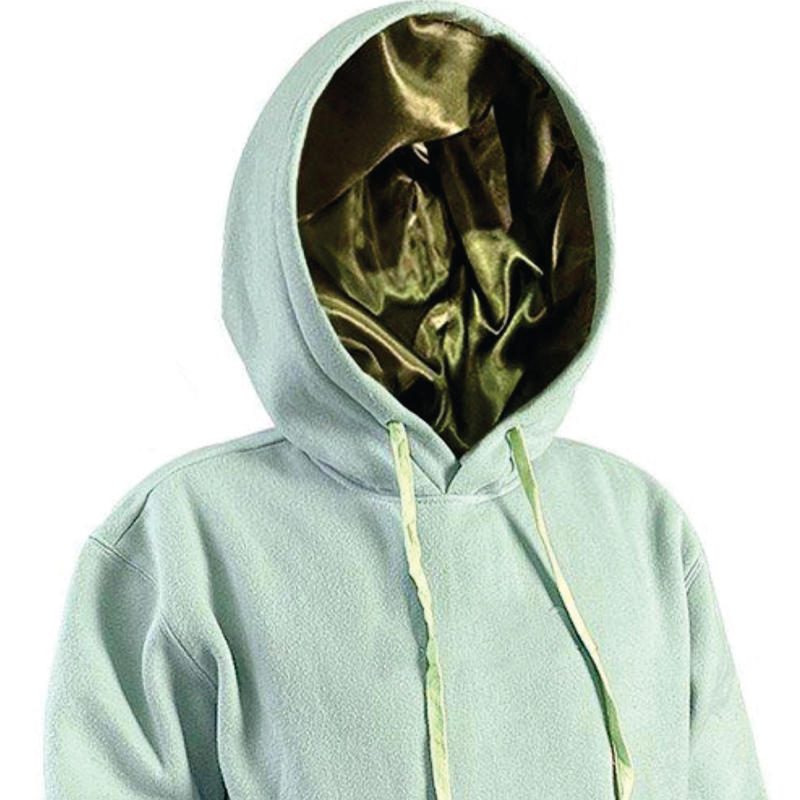 Satin Lined Men Hoodie Manufacturer | Luxury High Quality Pink Silk Long Sleeve Cotton Pullover Hoodies - 图片 4