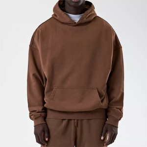 No String Oversized Hoodies Manufacturer | Cotton Thick Custom Logo Wash Men Cotton Hoodie