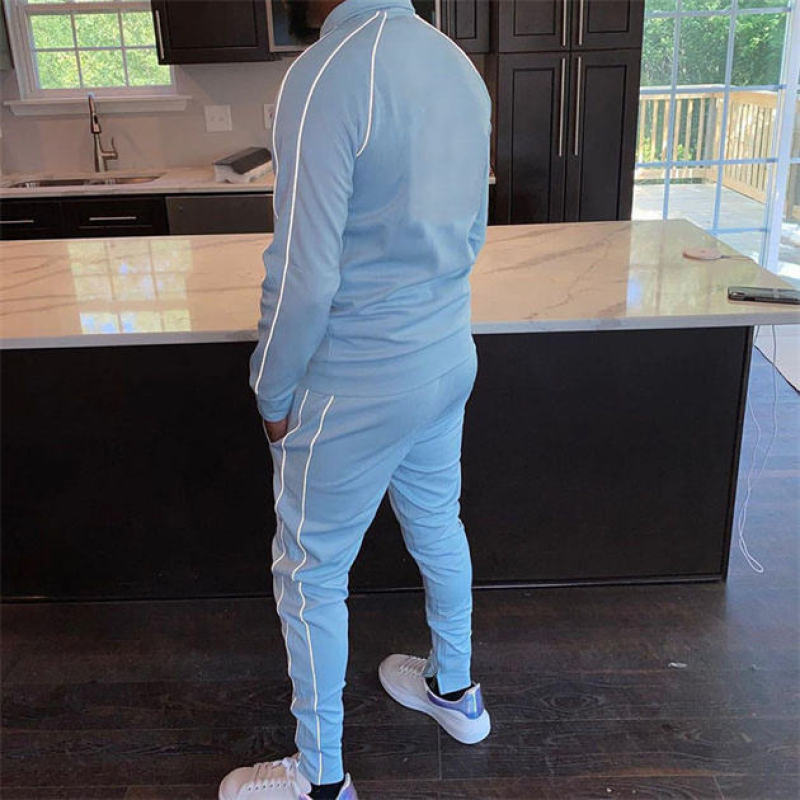 Full Zip Sports Jogging Suits Sets Manufacturer | Custom Long Sleeve Sports Sweatsuits Supplier - 图片 3