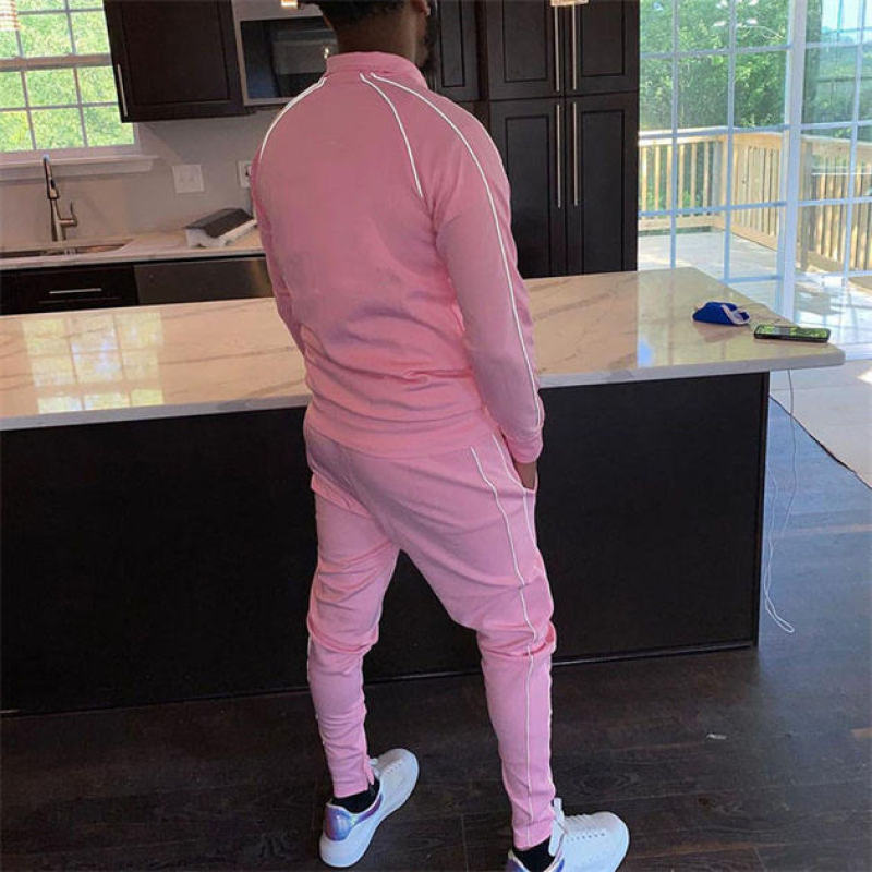 Full Zip Sports Jogging Suits Sets Manufacturer | Custom Long Sleeve Sports Sweatsuits Supplier - 图片 5