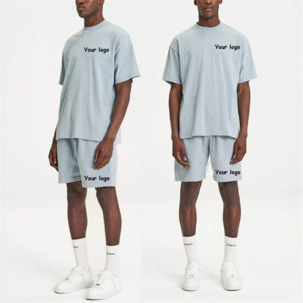 2 Piece Shorts Tracksuit Set Manufacturer | Custom Logo T Shirt And Shorts Tracksuit Supplier