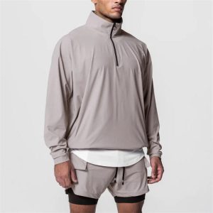 1/4 Zip Running Workout Tracksuit Set Manufacturer | Custom Logo Gym Active Clothing Tracksuit Supplier