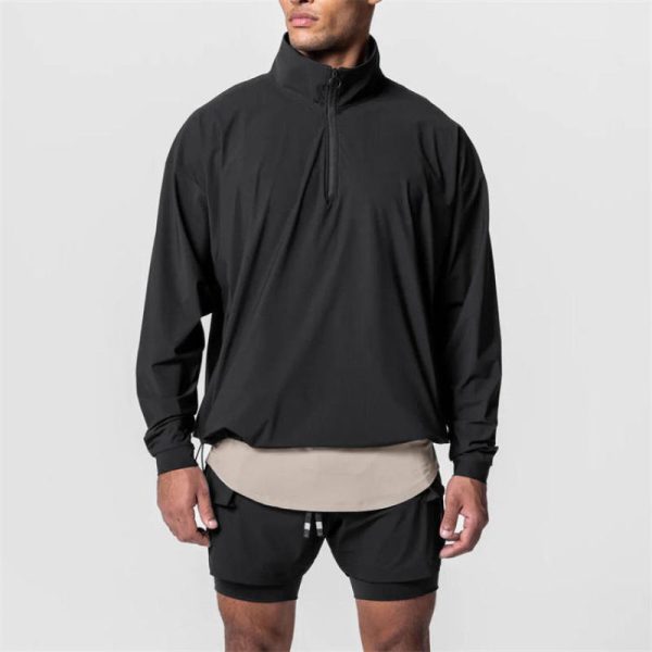 1/4 Zip Running Workout Tracksuit Set Manufacturer | Custom Logo Gym Active Clothing Tracksuit Supplier - 图片 5