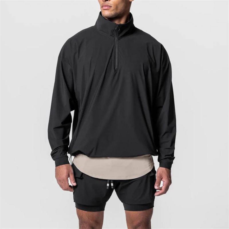 1/4 Zip Running Workout Tracksuit Set Manufacturer | Custom Logo Gym Active Clothing Tracksuit Supplier - 图片 5