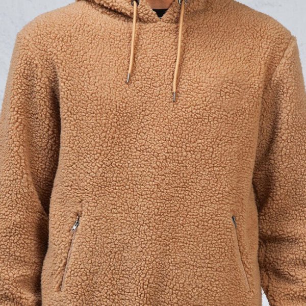 Mens Sherpa Fleece Hoodies Manufacturer | Cotton Clothing Men Cotton Sherpa Hoodies Manufacturer - 图片 3