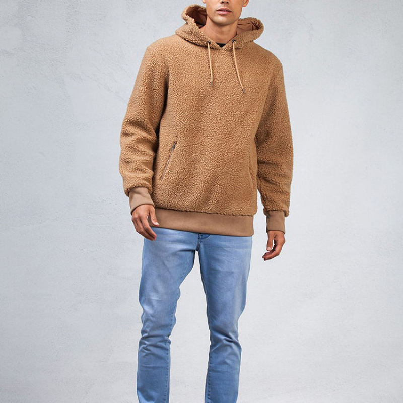 Mens Sherpa Fleece Hoodies Manufacturer | Cotton Clothing Men Cotton Sherpa Hoodies Manufacturer - 图片 4