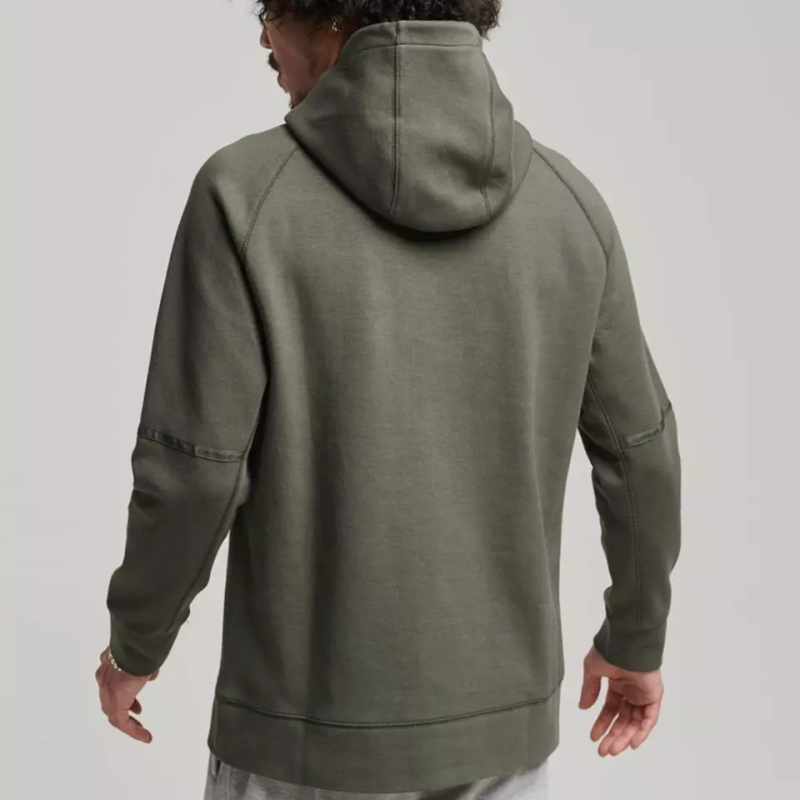 heavyweight organic cotton hoodies Manufacturer | drop shoulder front zipper pocket Hoodies factory - 图片 2