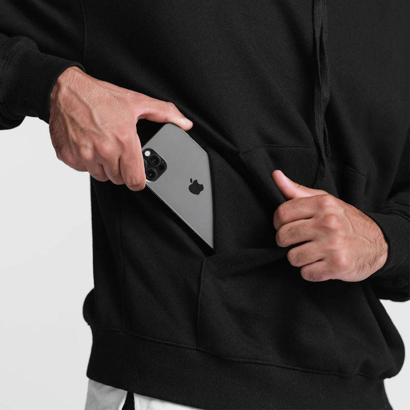 Drop shoulder Active men hoodies Manufacturer | pullover thick fleece cotton Hoodies factory - 图片 2