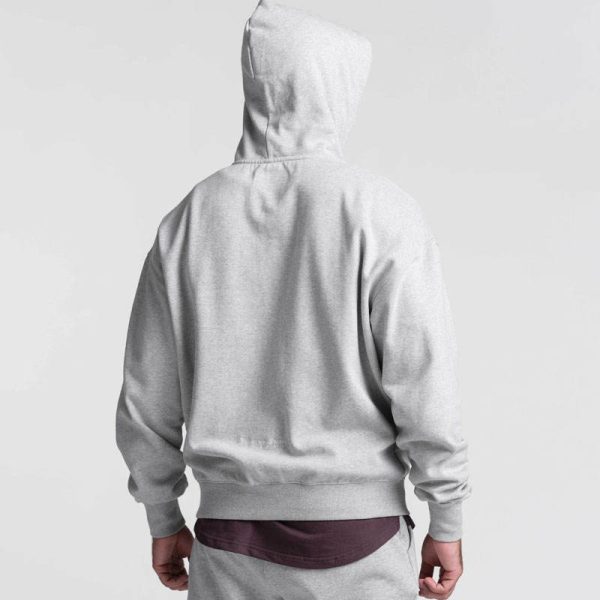 Drop shoulder Active men hoodies Manufacturer | pullover thick fleece cotton Hoodies factory - 图片 4