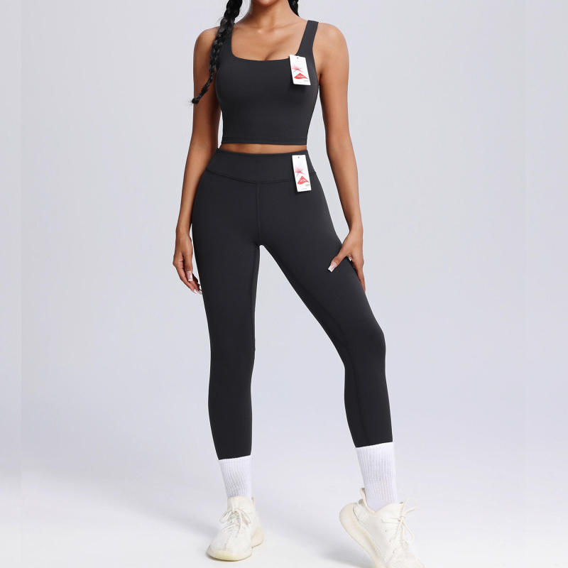 Custom Lycra Spandex Sports Bra And Leggings Manufacturer | 2 Piece Yoga Sets For Women suppliers - 图片 4