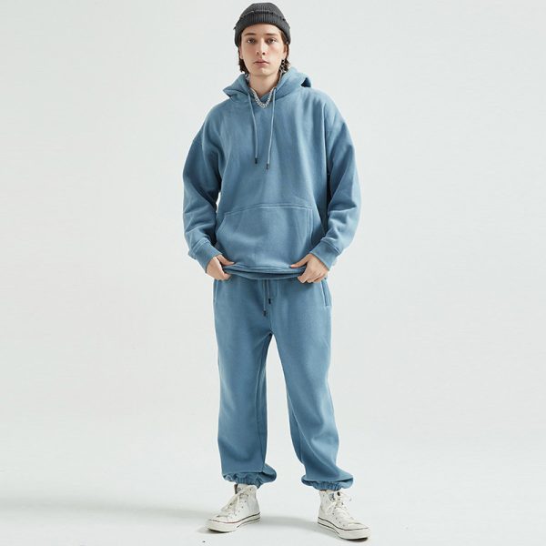 100% Cotton Fleece Jogger Tracksuit Manufacturer | Custom Logo 2 Piece Unisex Tracksuit Supplier - 图片 3