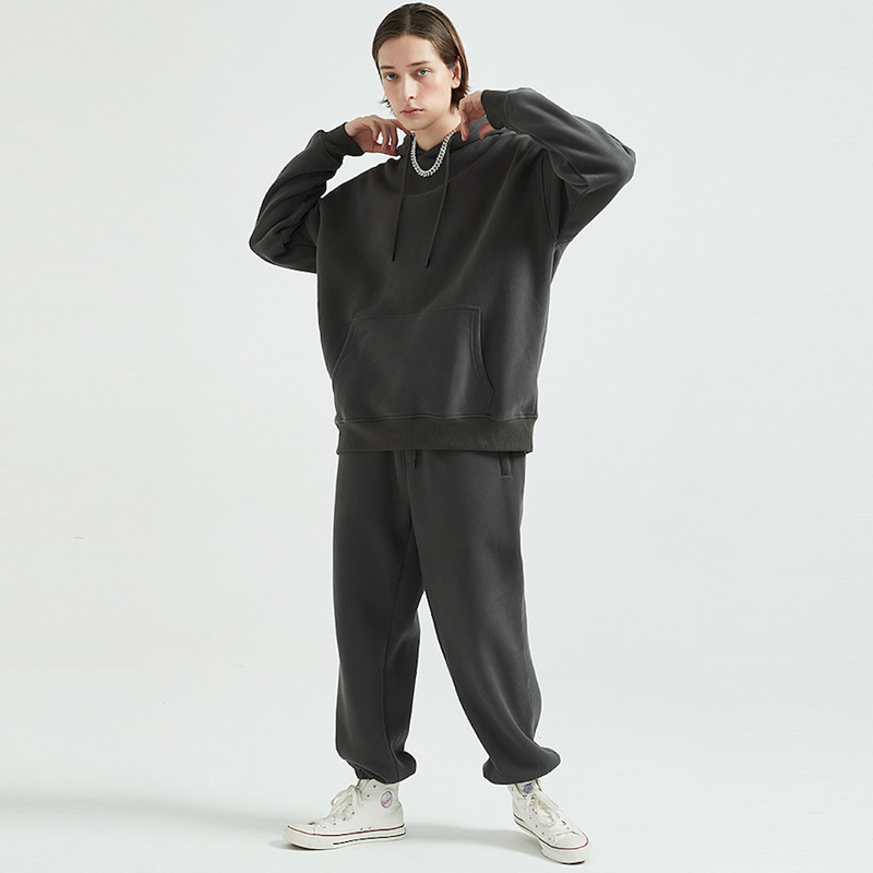 100% Cotton Fleece Jogger Tracksuit Manufacturer | Custom Logo 2 Piece Unisex Tracksuit Supplier - 图片 4