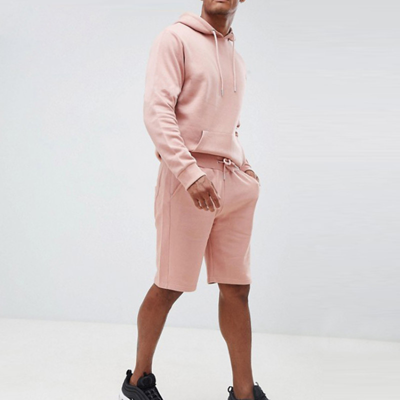 Sports Tracksuit Short Set Manufacturer | Custom Logo Plain Men Tracksuit Sweatsuit Supplier - 图片 2