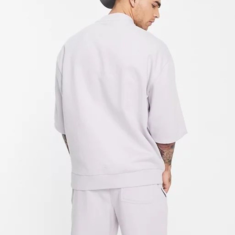 Heavy Weight Cotton Oversized T shirt Manufacturer | Custom 2 Piece Short Sets Sweatsuit Supplier - 图片 2