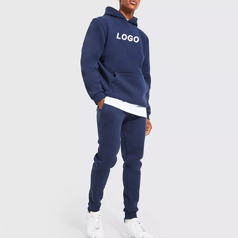 Custom Printed Logo Sports Mens Tracksuit Manufacturer | Blank Plain Sweatpants And Hoodie Set Supplier - 图片 2