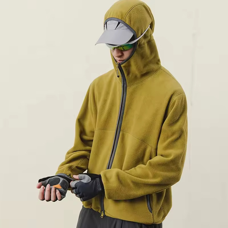 Custom Fleece Softshell Jacket Manufacturer | Hooded Biker Jacket Supplier - 图片 5
